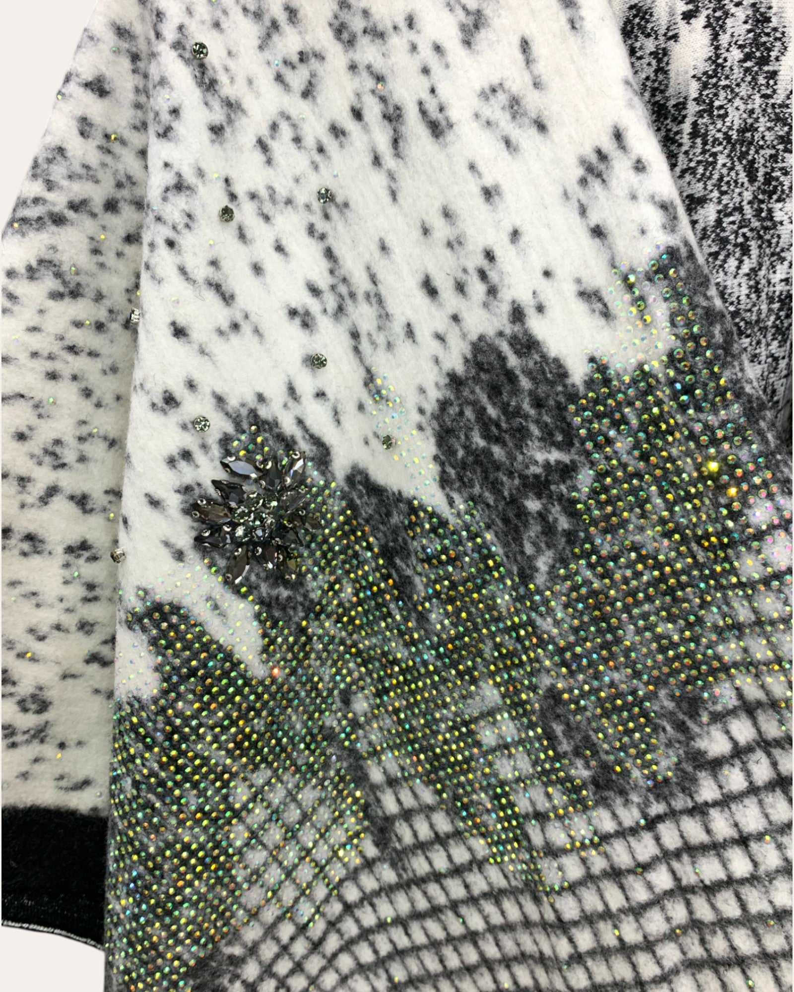 Skyline Fringe Knit Poncho