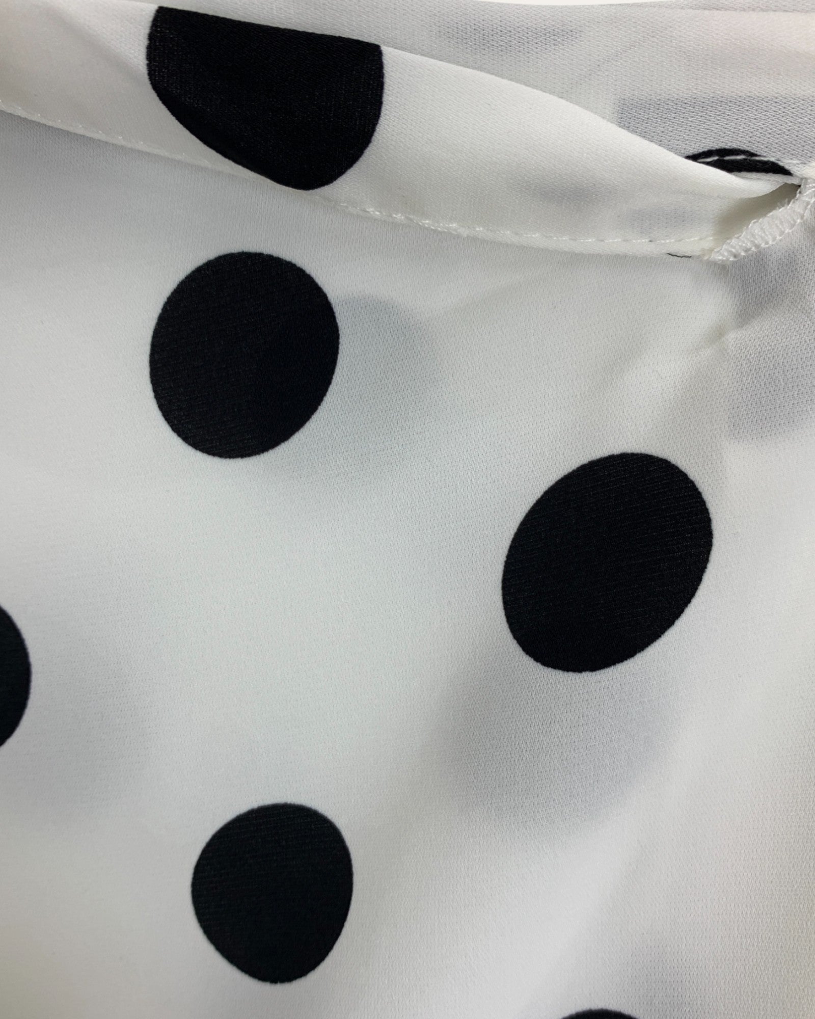 Polka Dot A-Line Midi Skirt with Side Tie