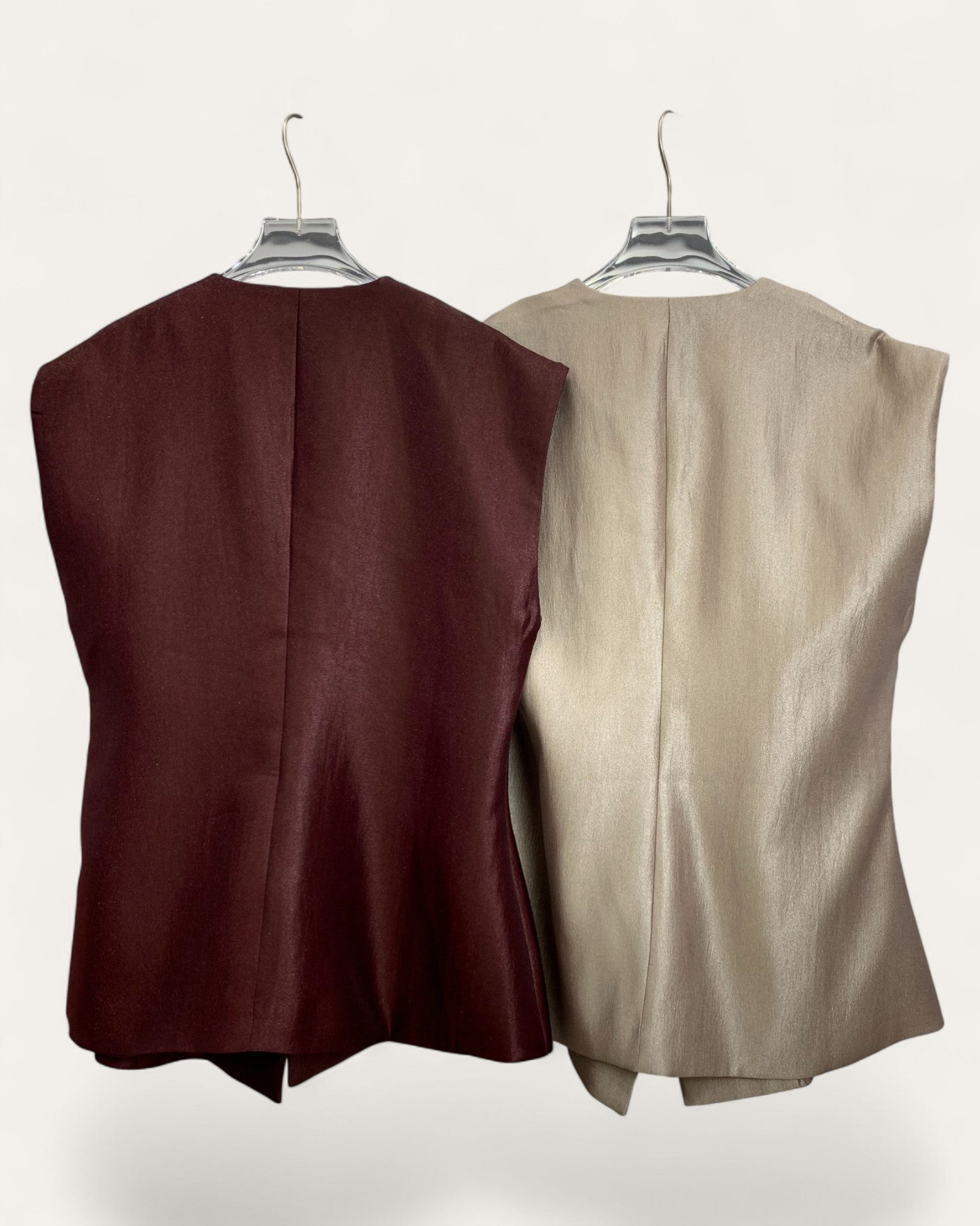 Satin Wrap Sleeveless Blouse