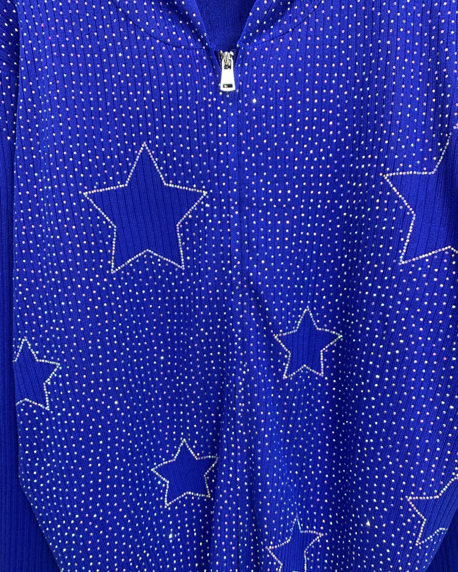 Star Embellished Zip-Up Hoodie