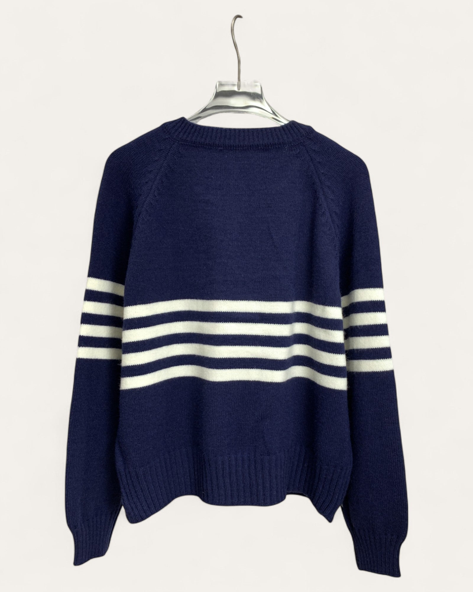 Striped Button Front Knit Cardigan