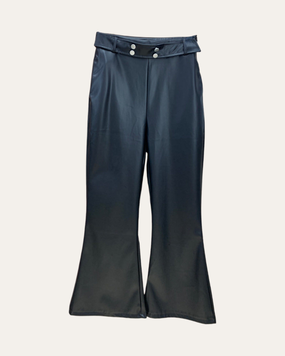 After Dark Faux Leather Flare Pants - Zilvina
