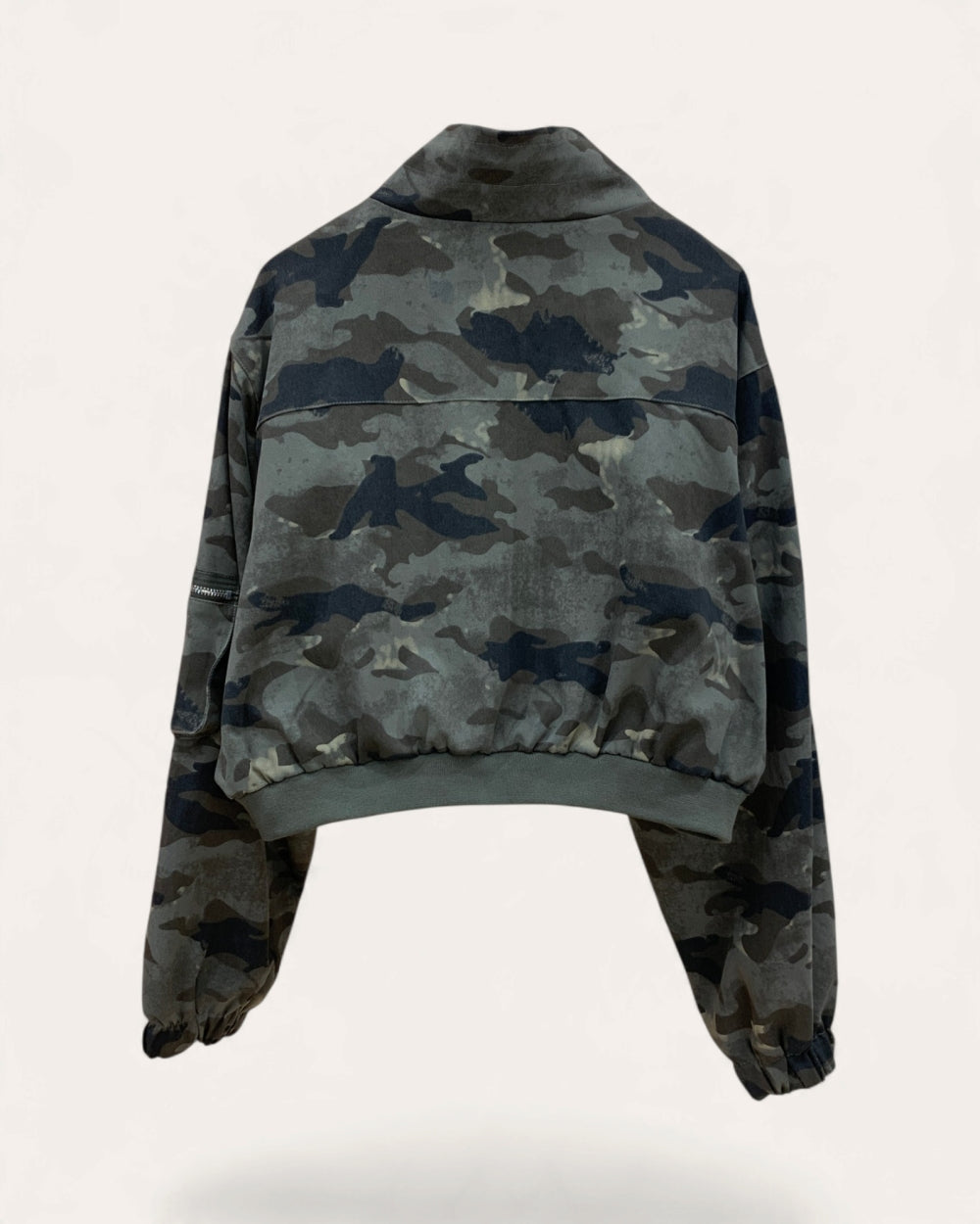 Animal Print Utility Bomber Jacket - Zilvina