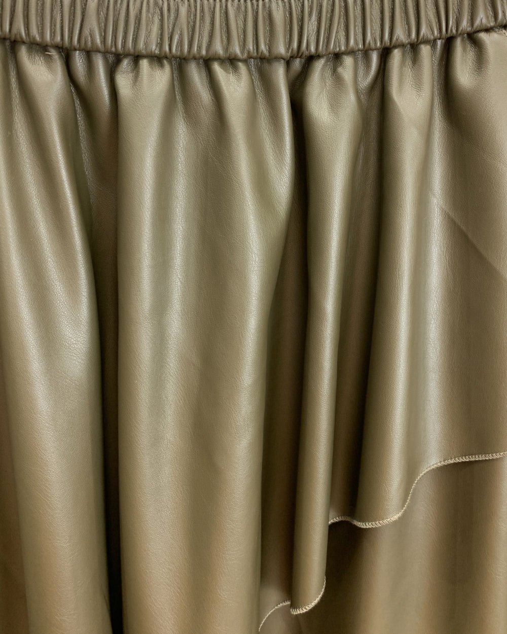 Asymmetric Faux Leather Skirt - Zilvina