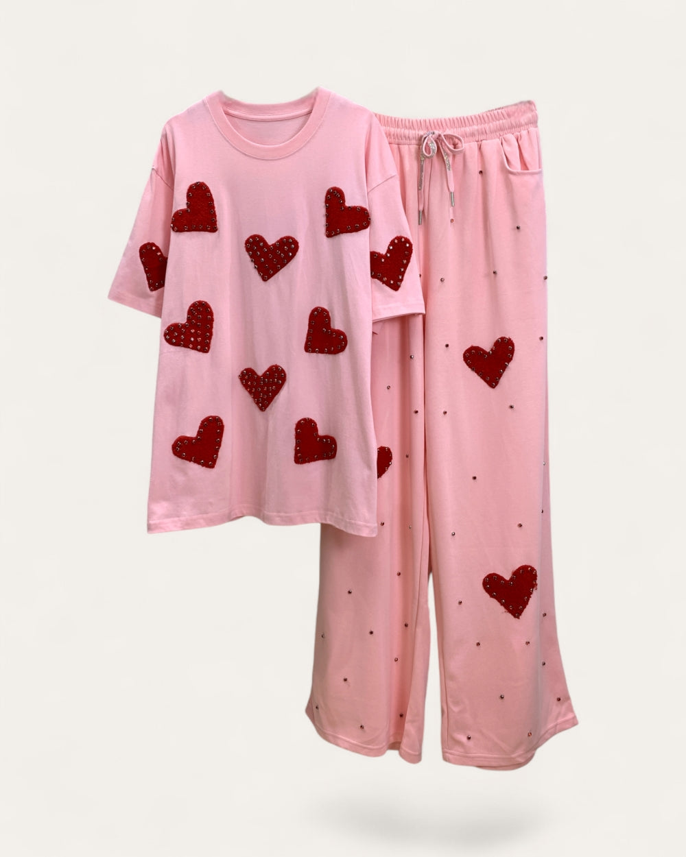 Beaded Heart Print Set - Zilvina
