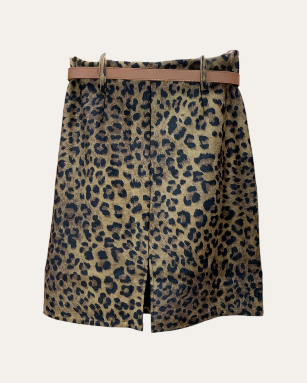 Belted Leopard Mini Skirt - Zilvina