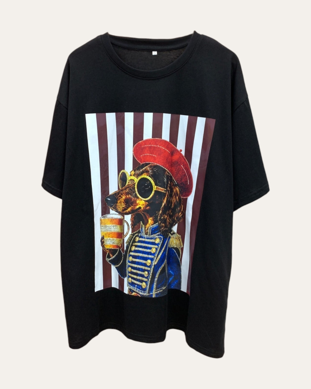 Beret Dog Graphic T-Shirt - Zilvina