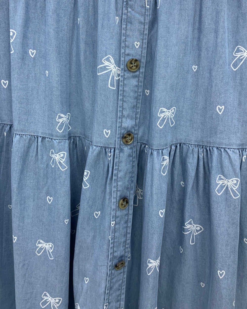 Button Front Denim Skirt - Zilvina