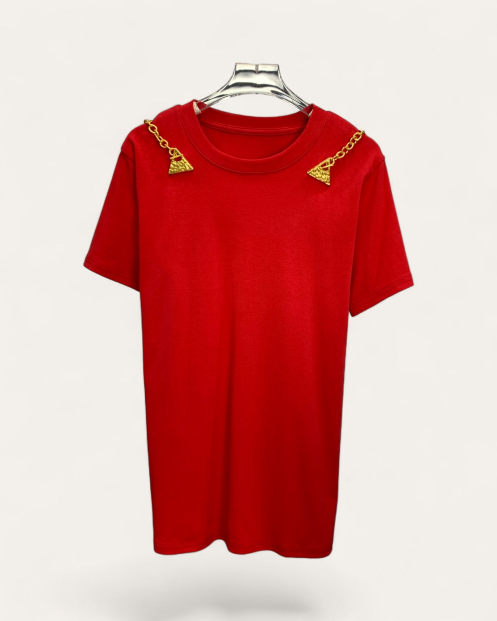 Chain Shoulder Detail Tee - Zilvina