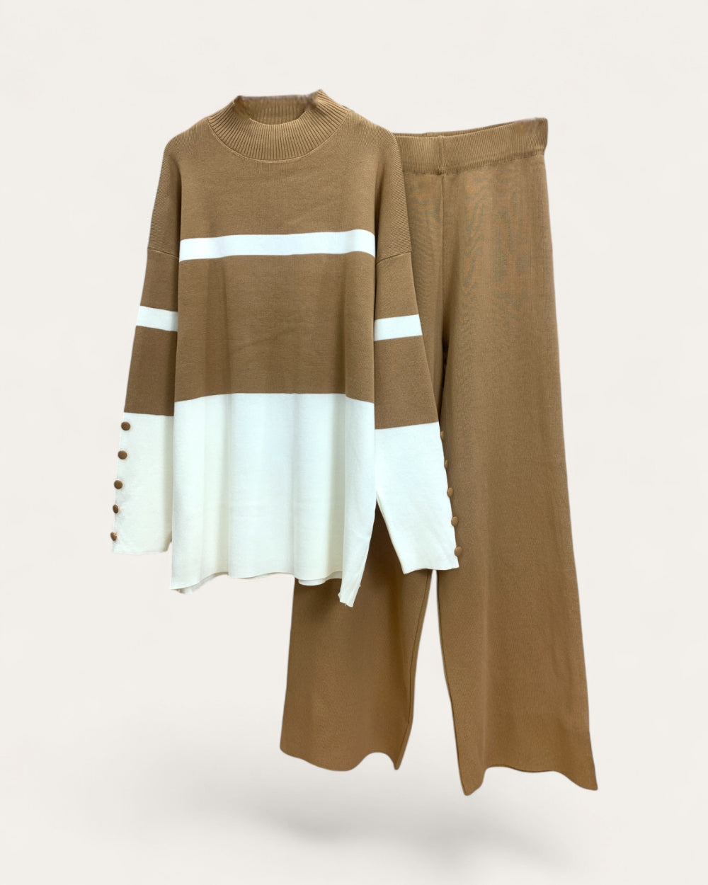Colorblock Knit Two-Piece Set