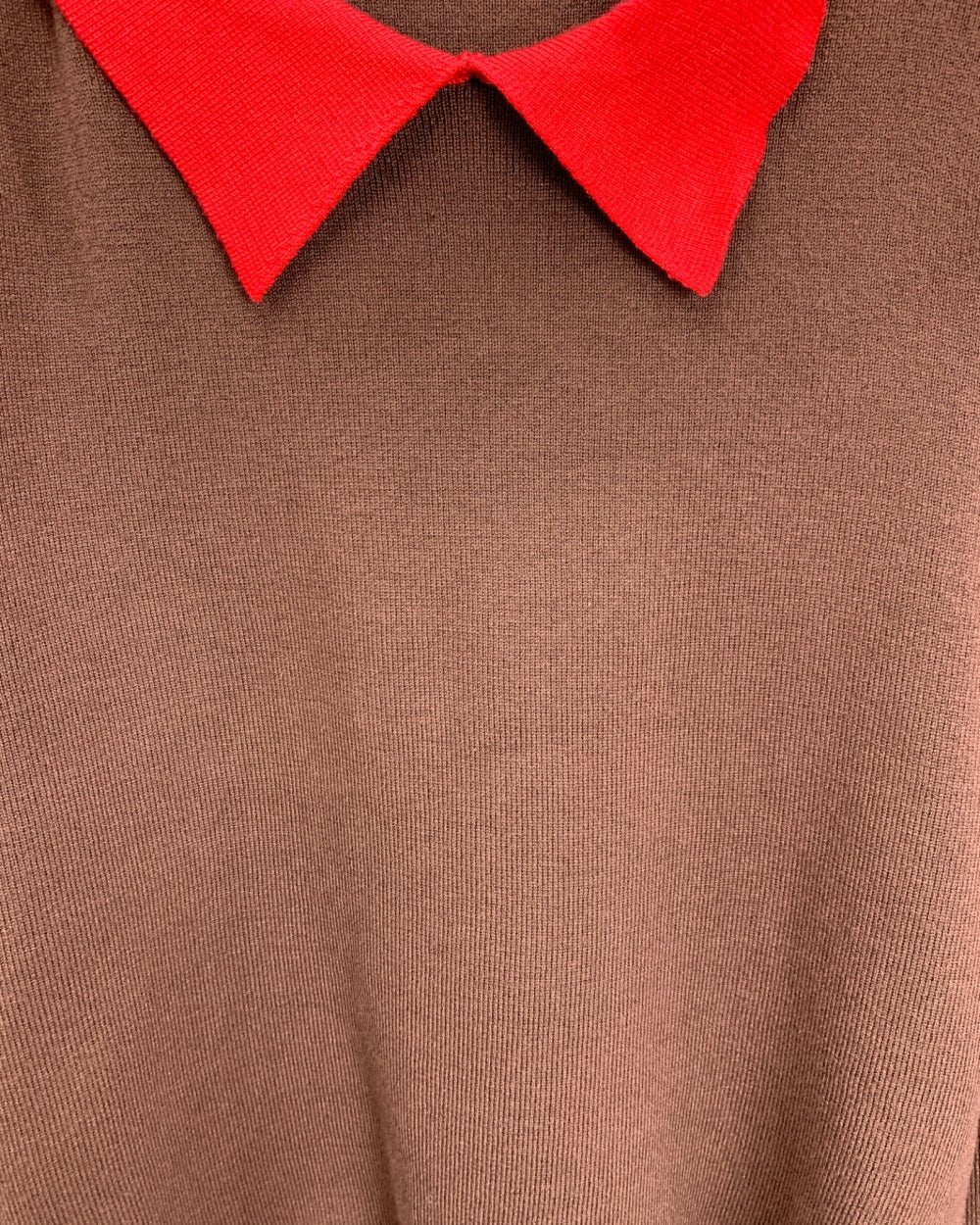 Contrast Collar Knit Top - Zilvina