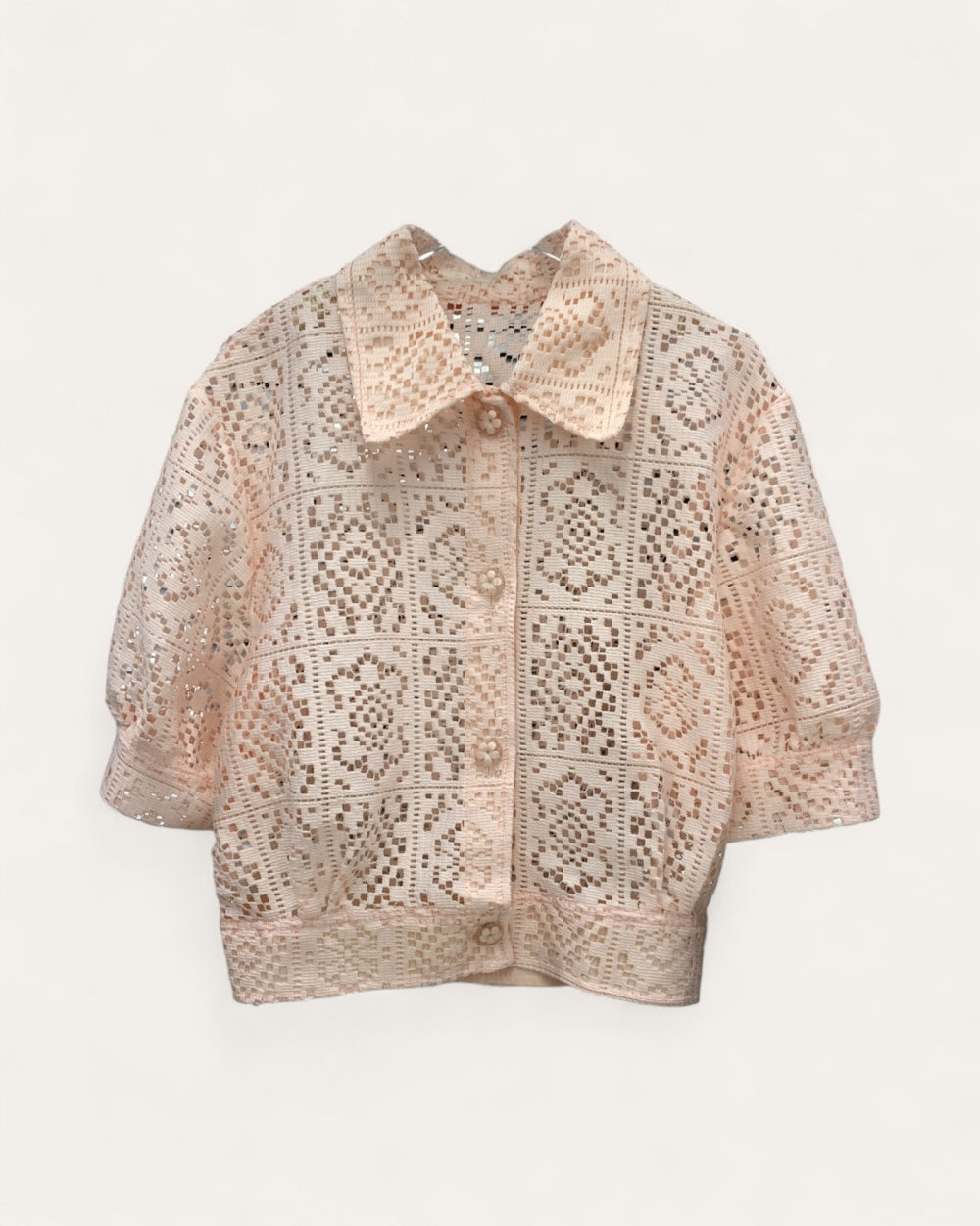 Crochet Lace Cropped Jacket - Zilvina