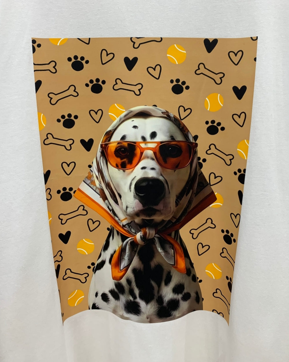 Dalmatian Scarf Graphic Tee - Zilvina