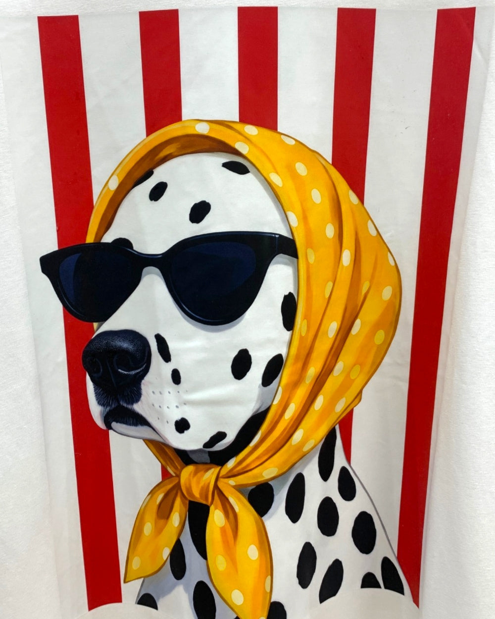 Dalmatian Scarf Graphic Tee Set - Zilvina