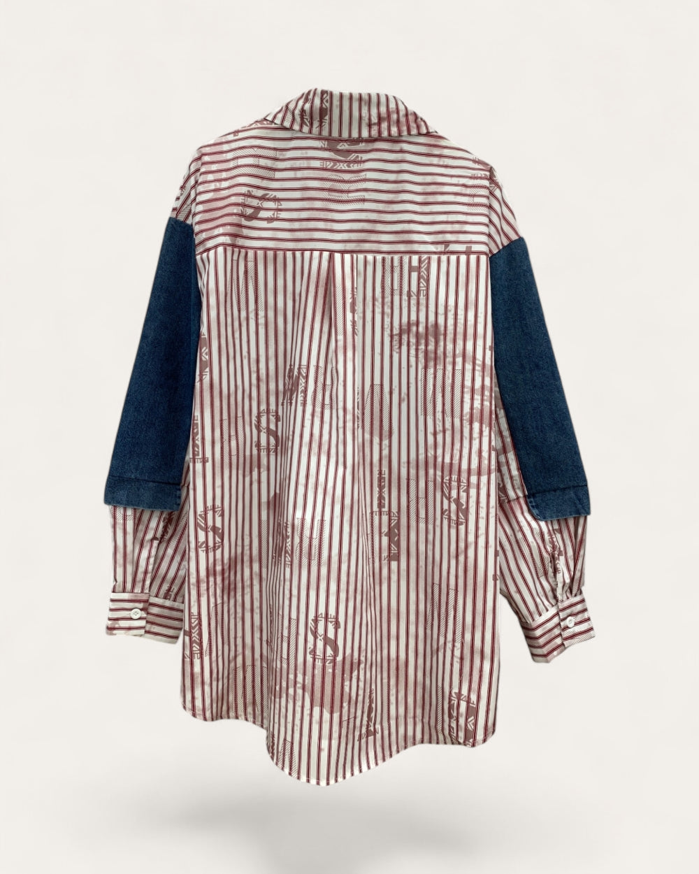 Deconstructed Denim & Stripe Tunic - Zilvina