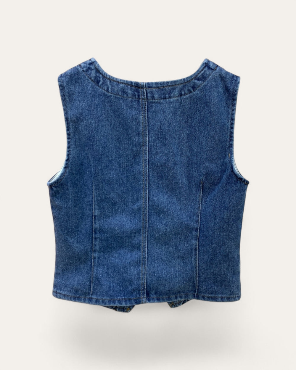 Decorative Trim Zip-Up Vest - Zilvina