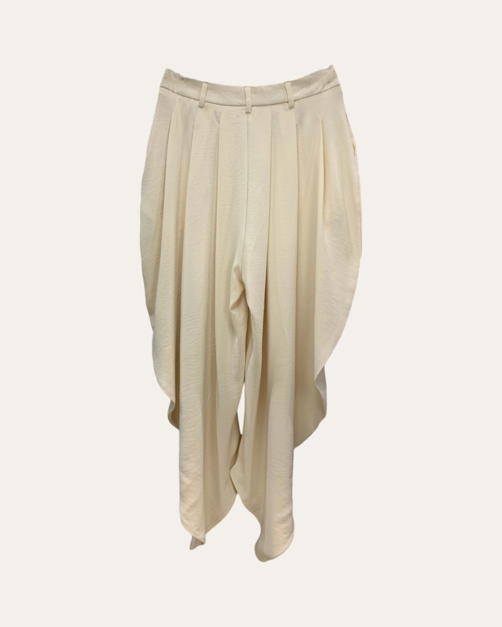 Draped High Waist Harem Pants - Zilvina