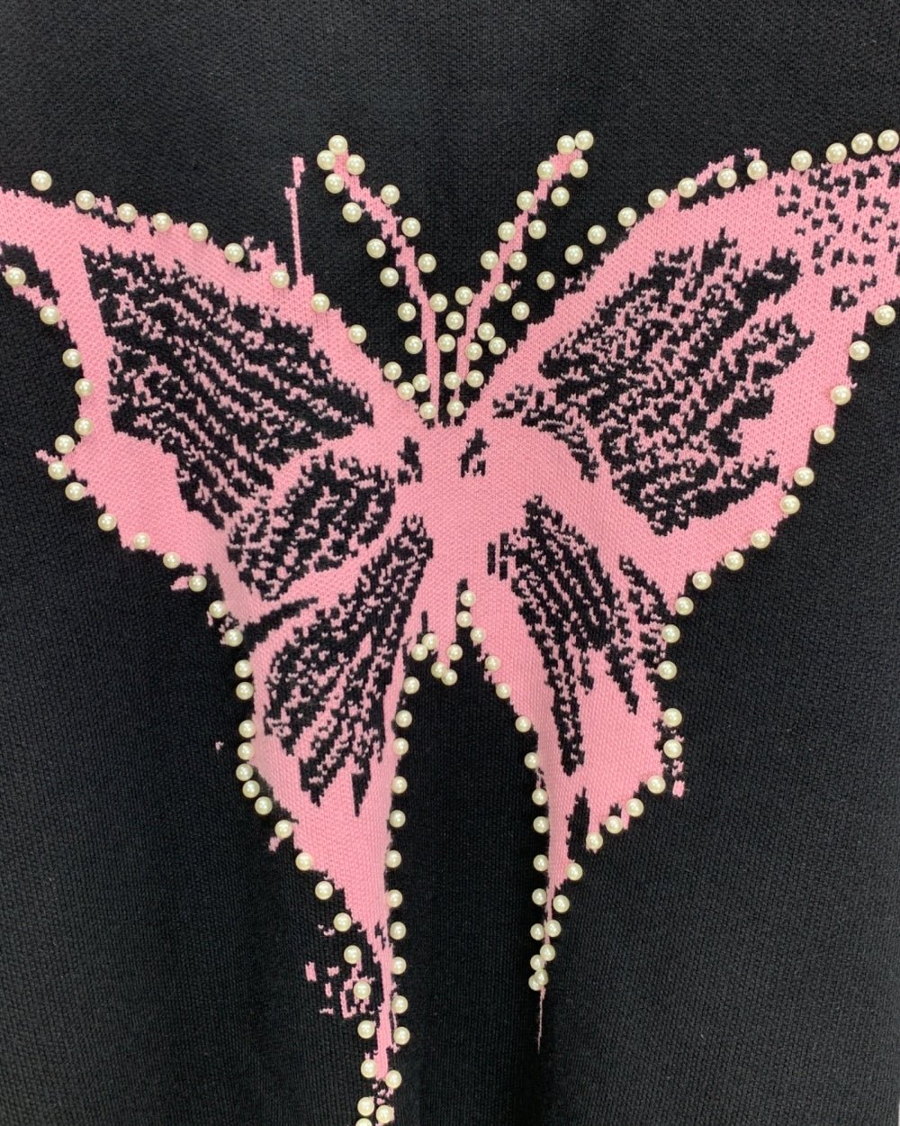 Embellished Butterfly Knit Sweater - Zilvina
