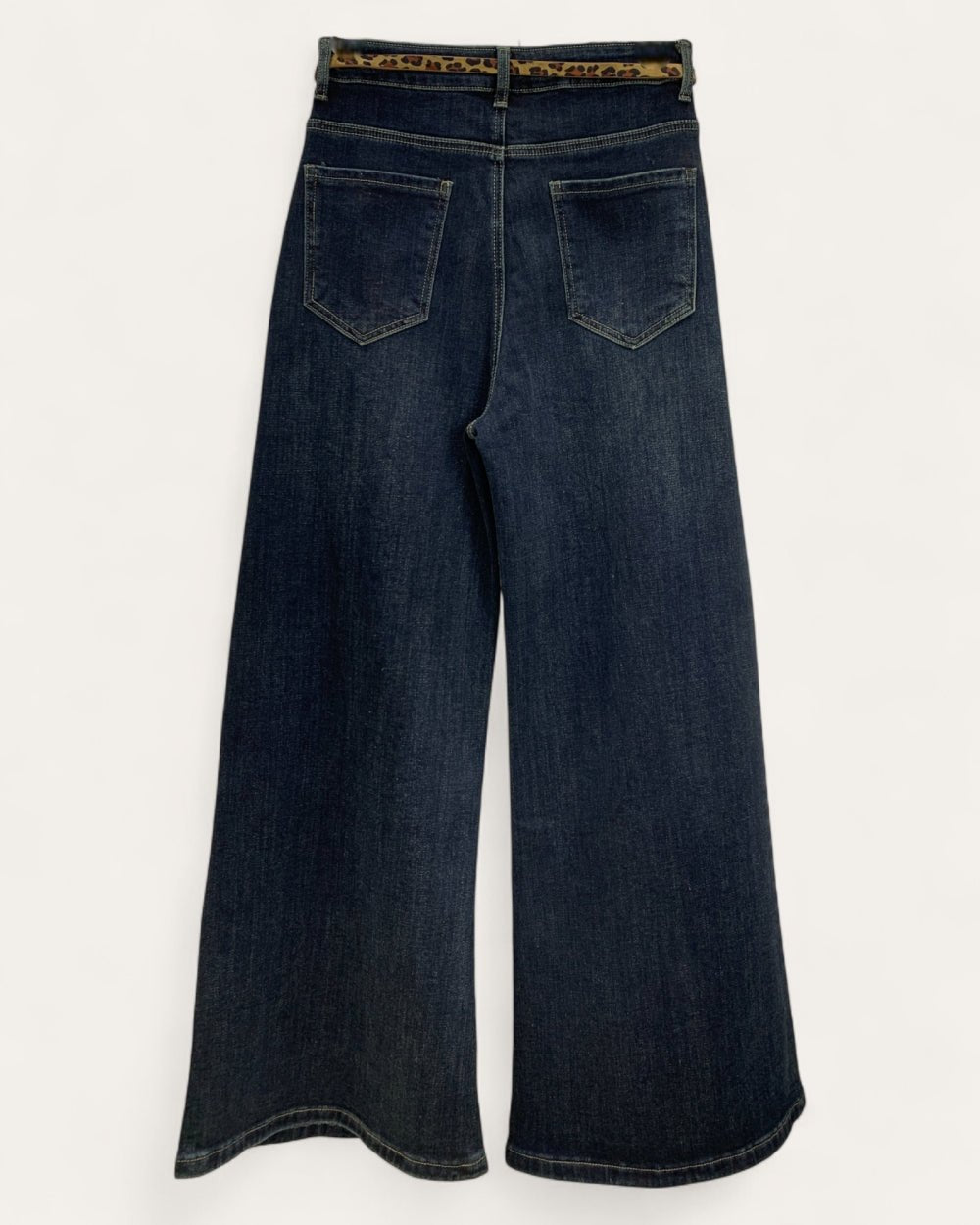 Embellished Wide - Leg Denim Pants - Zilvina