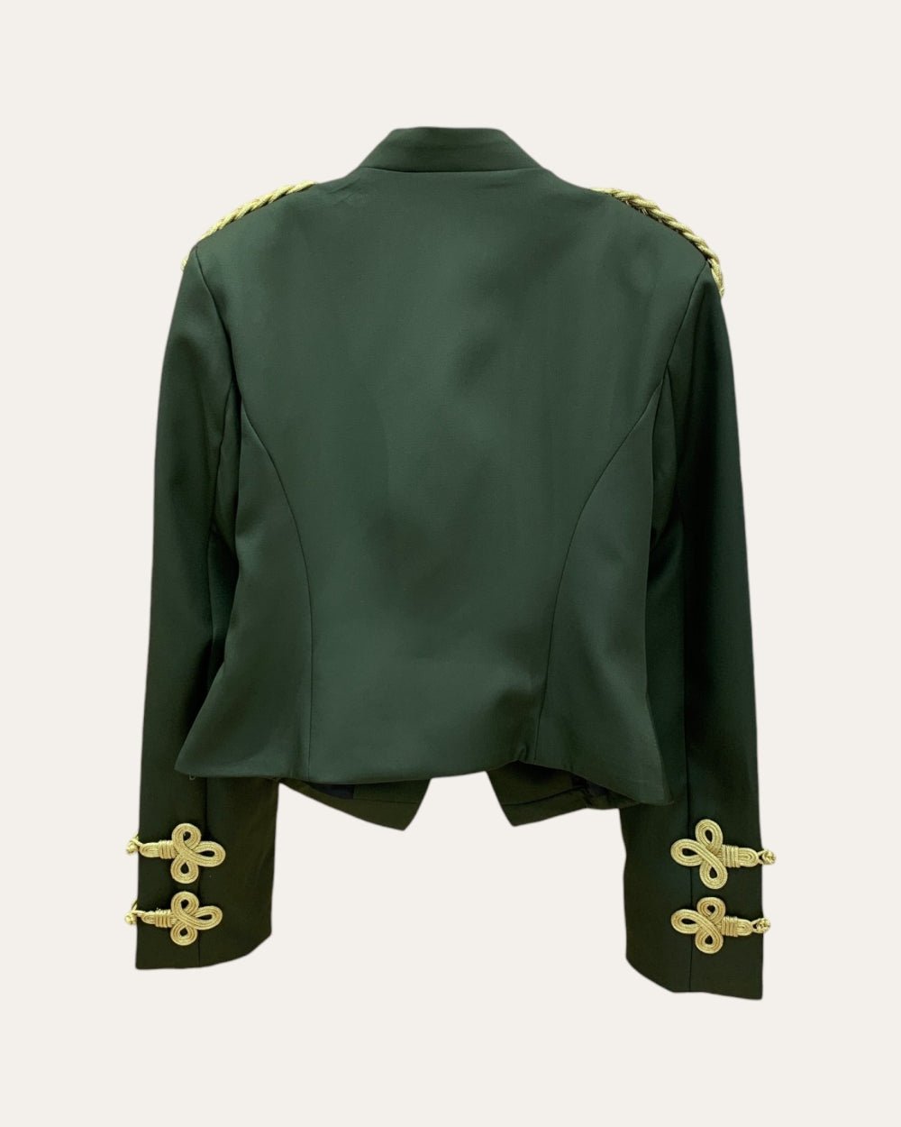 Embroidered Military Cropped Jacket - Zilvina
