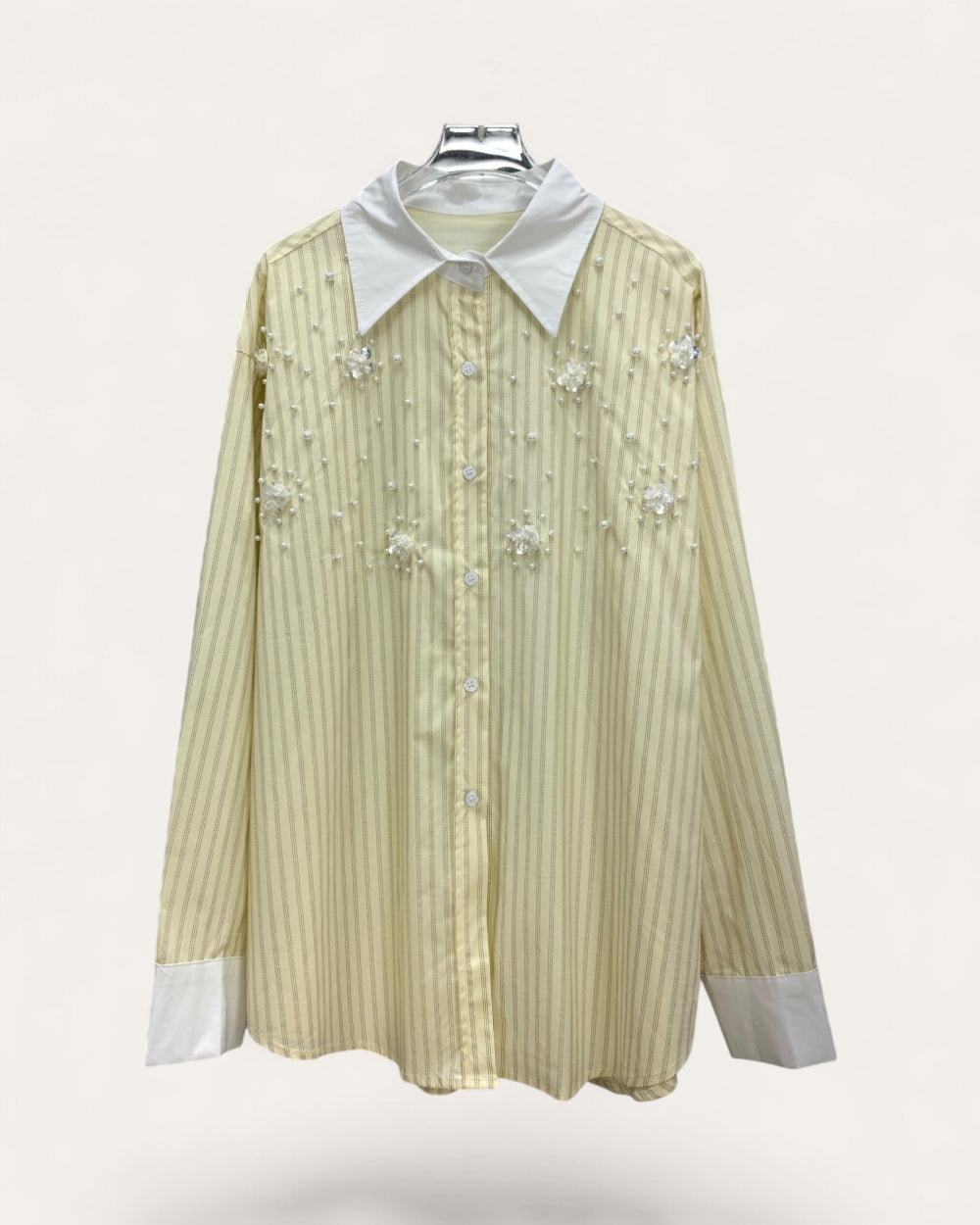 Embroidered Stripe Shirt - Zilvina