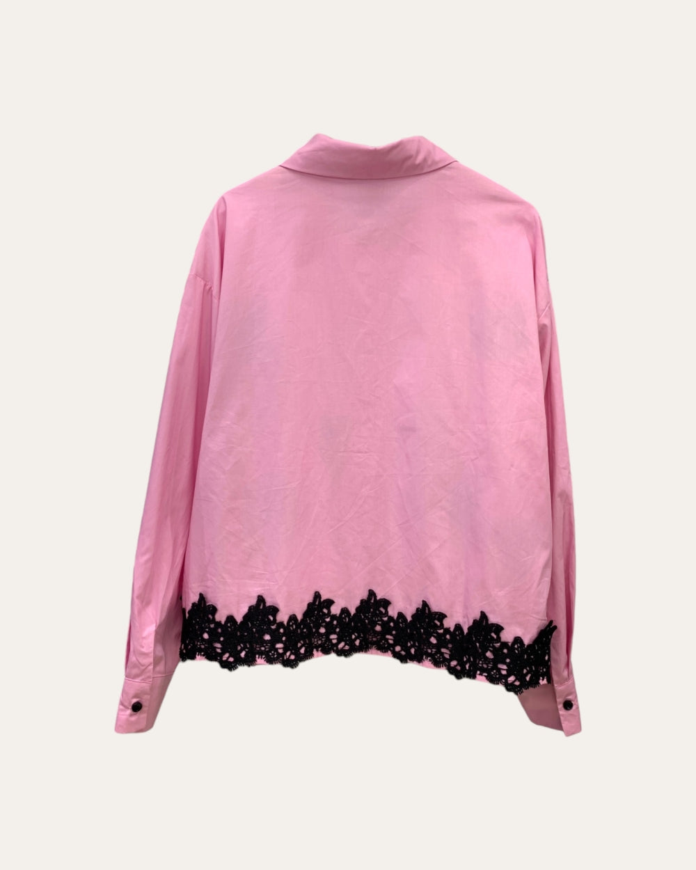 Floral Appliqué Button - Up Shirt - Zilvina