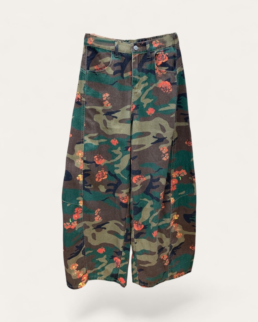 Floral Camo Wide Leg Pants - Zilvina