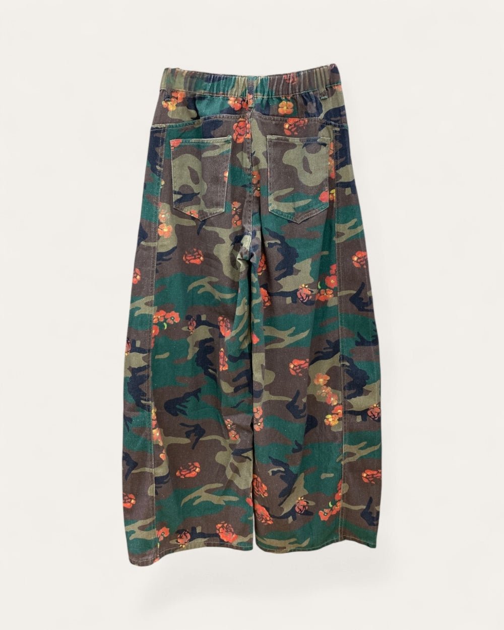Floral Camo Wide Leg Pants - Zilvina