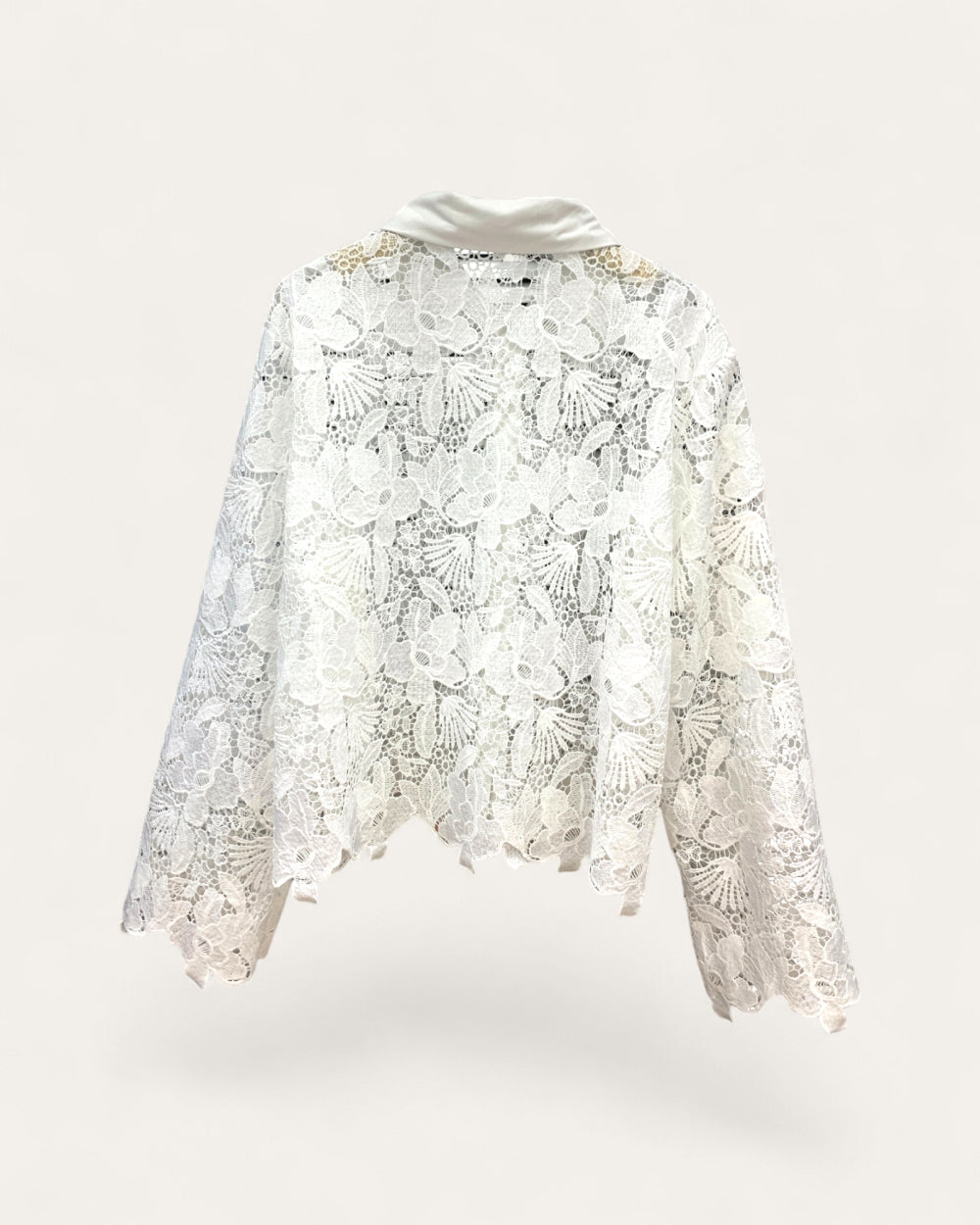 Floral Lace Shirt Blouse - Zilvina