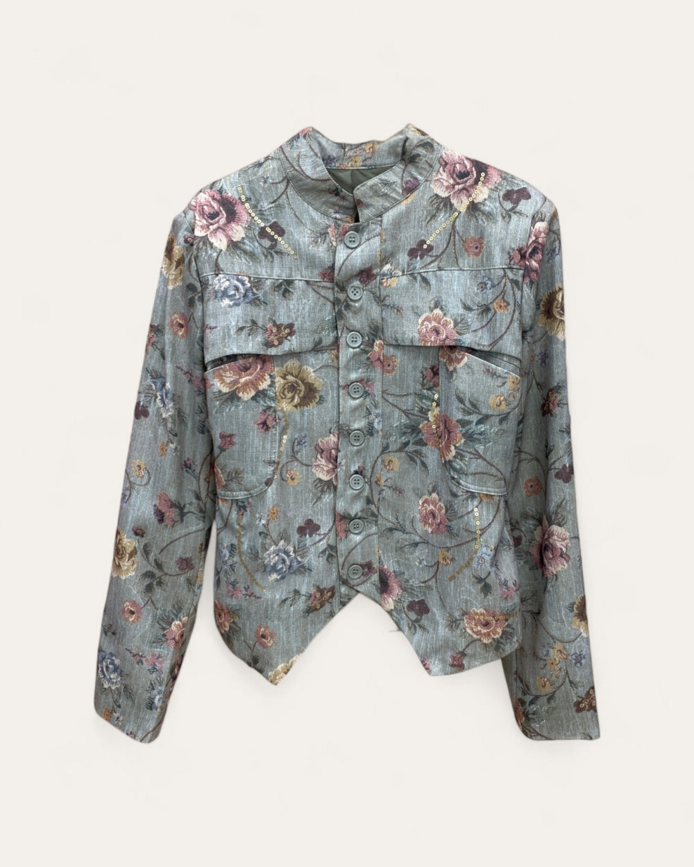 Floral Printed Fitted Jacket - Zilvina