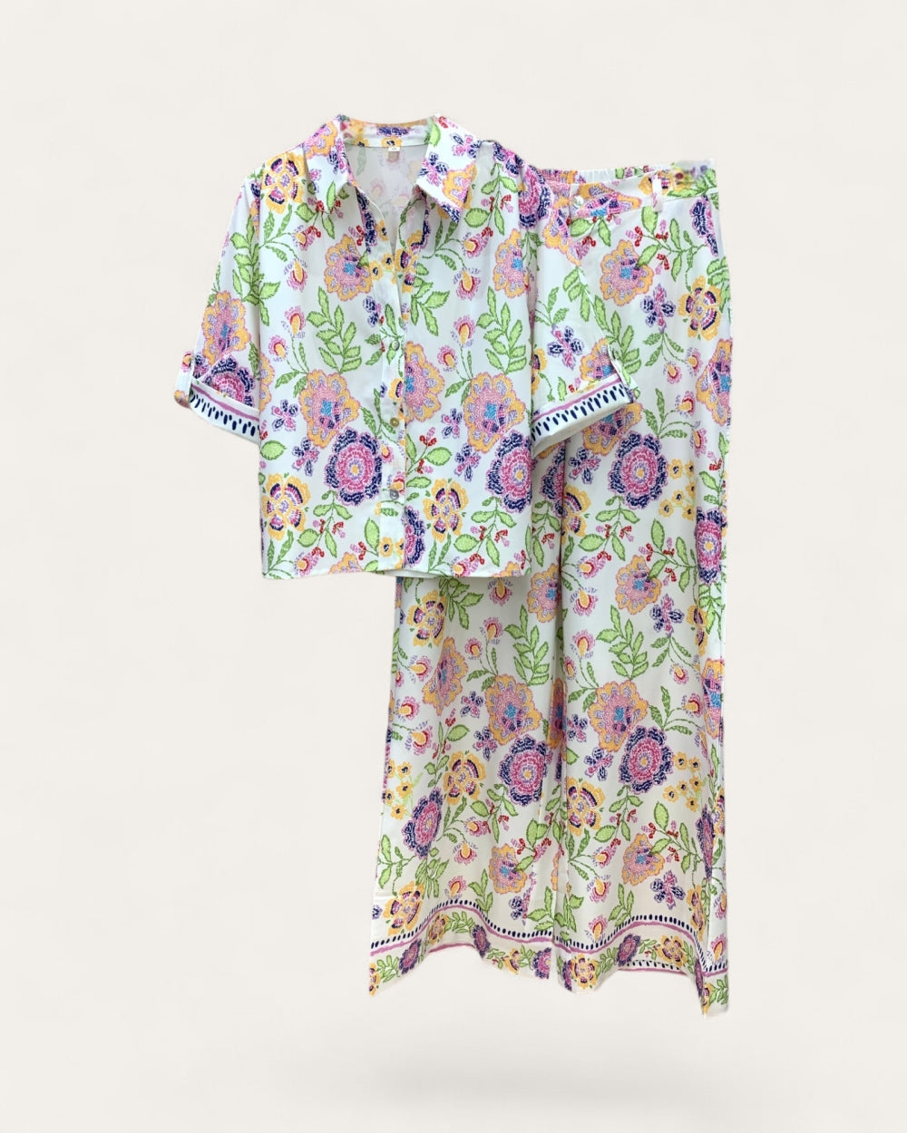 Floral Resort Shirt & Pants Set - Zilvina
