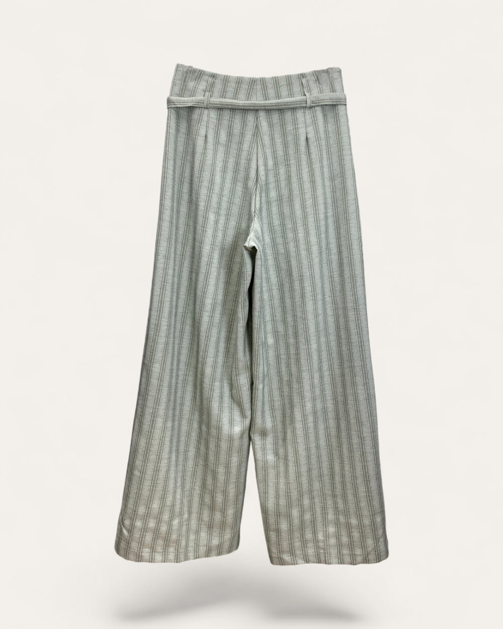 Grey Stripe Wide Leg Pants - Zilvina