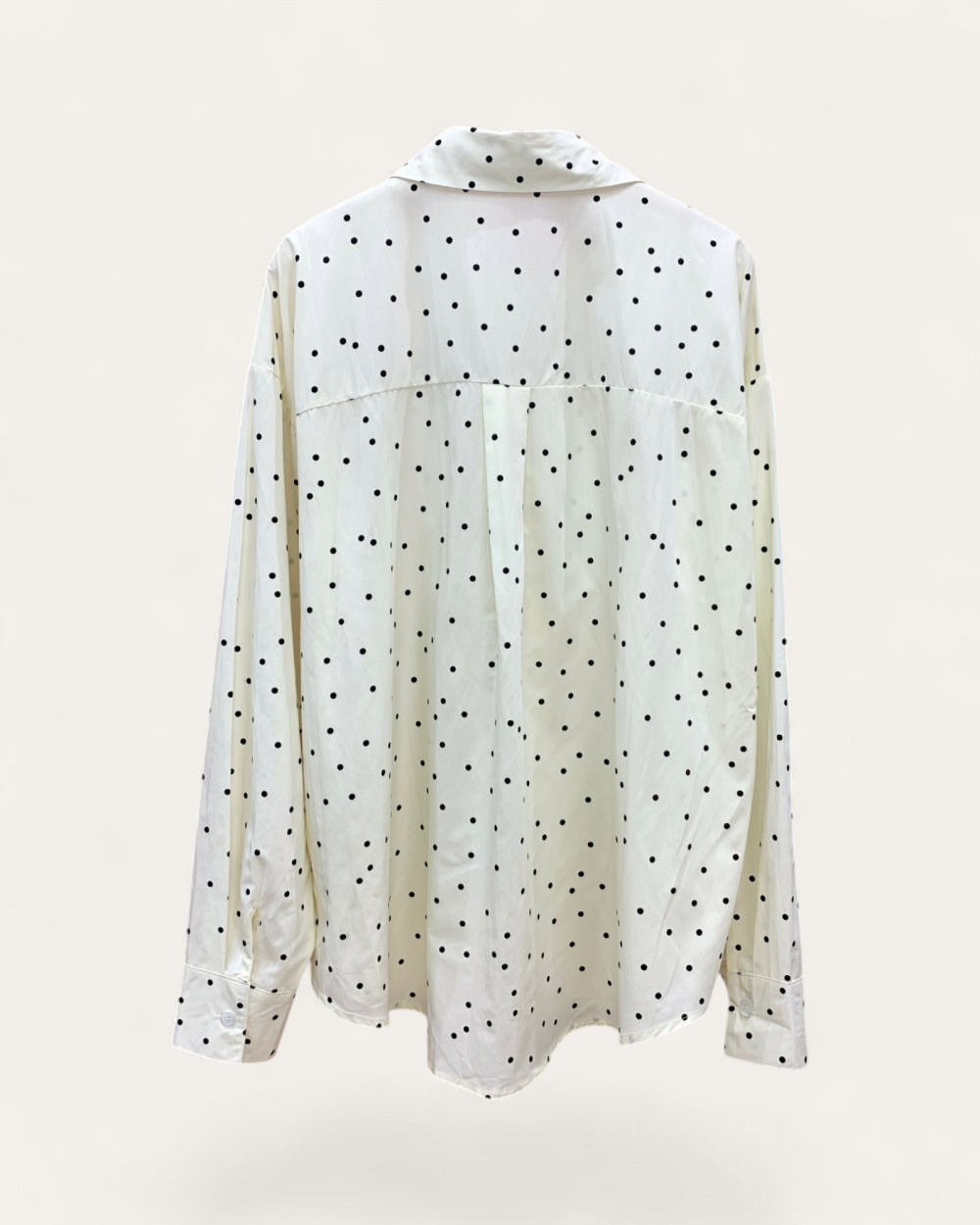 Heart Button Polka Dot Shirt - Zilvina