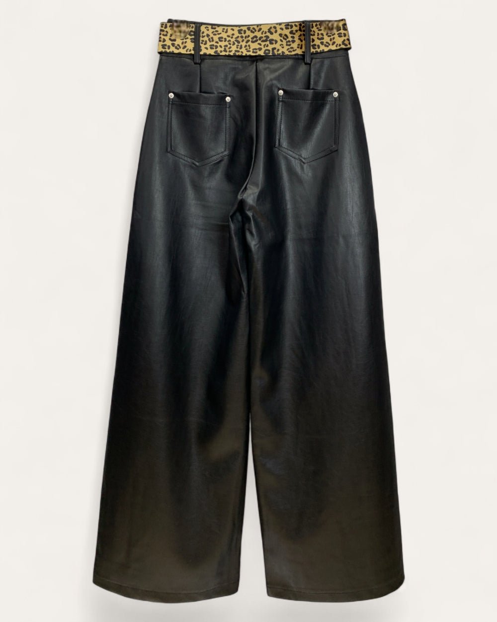 High - Rise Coated Wide - Leg Pants - Zilvina