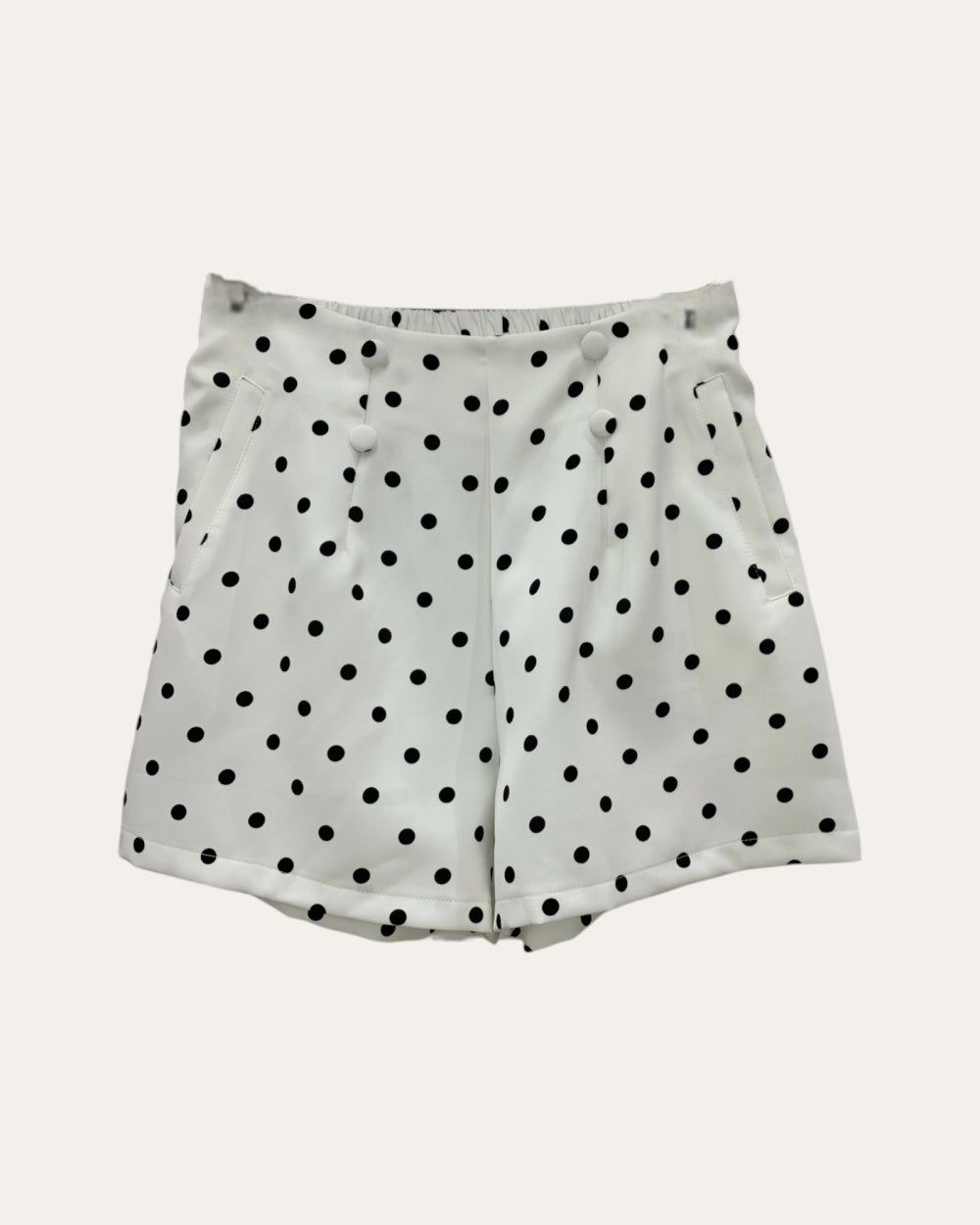 High Waist Polka Dot Tailored Shorts - Zilvina