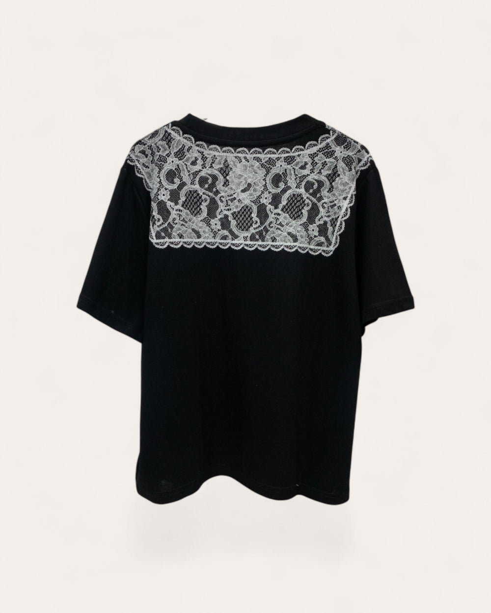 Lace Collar Ribbon Tee - Zilvina