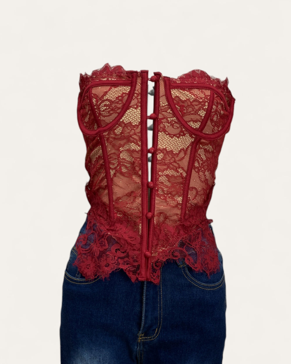 Lace Corset Bustier Top - Zilvina