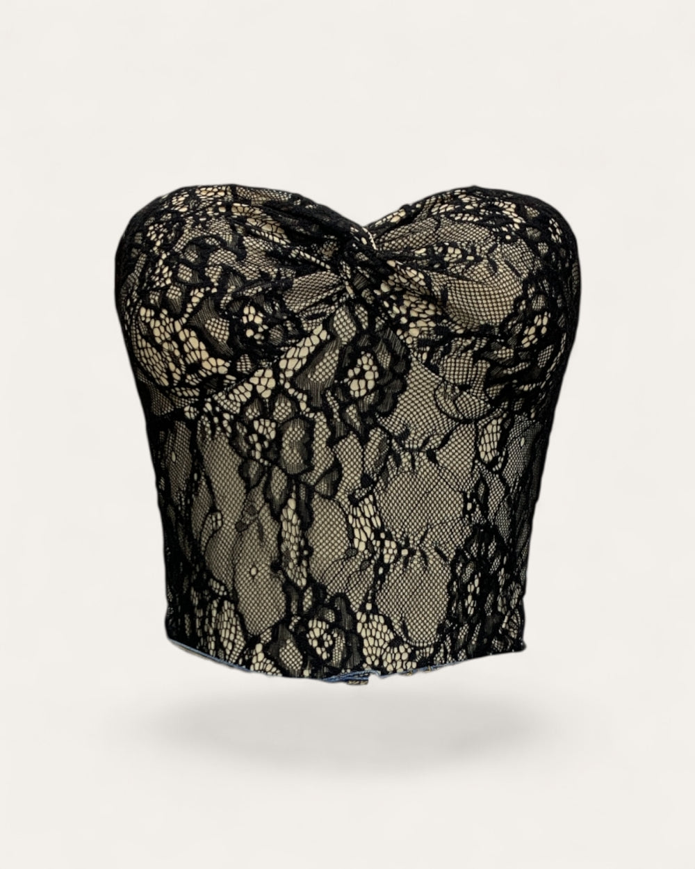 Lace Corset Tube Top - Zilvina