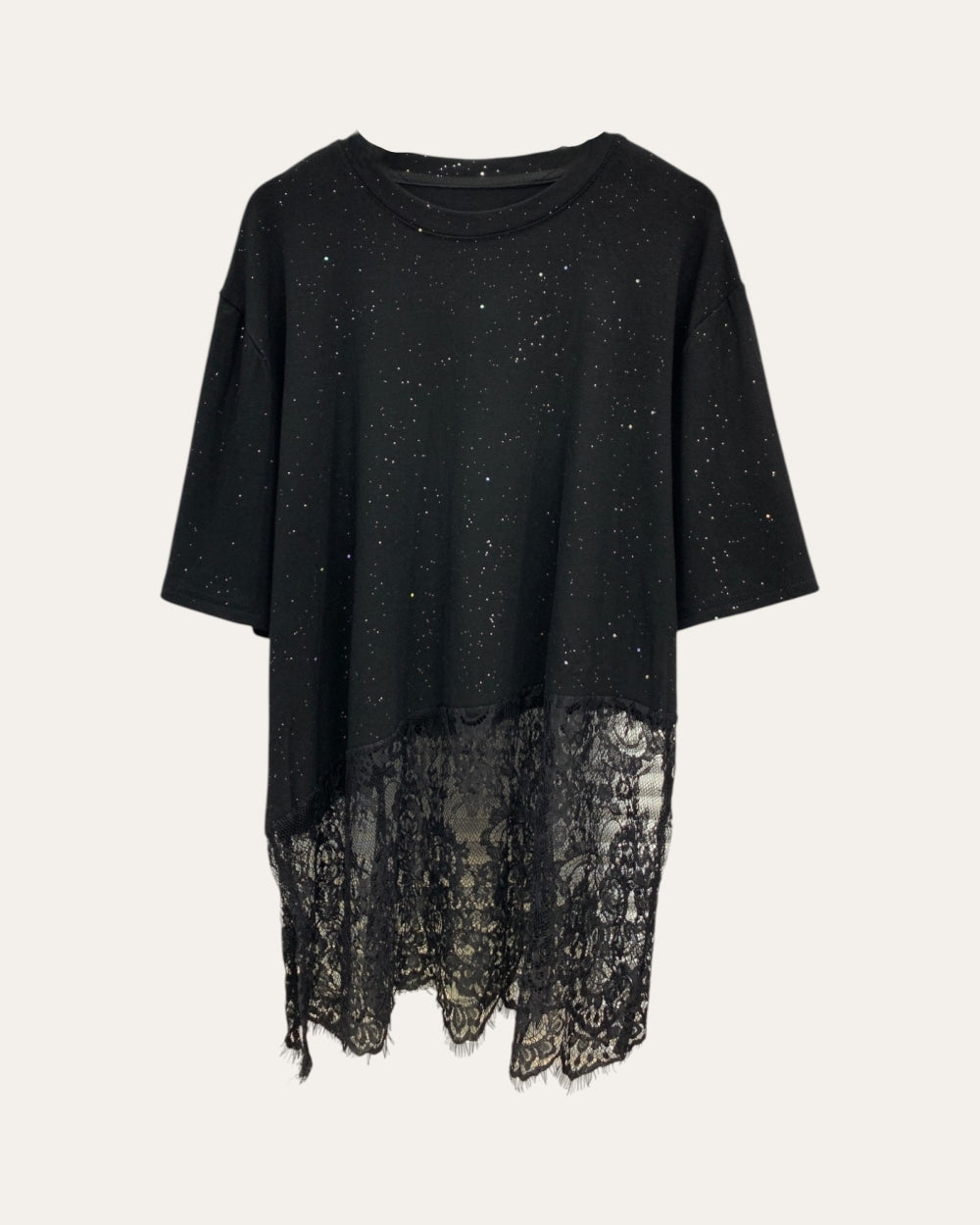 Lace Patchwork T-Shirt - Zilvina
