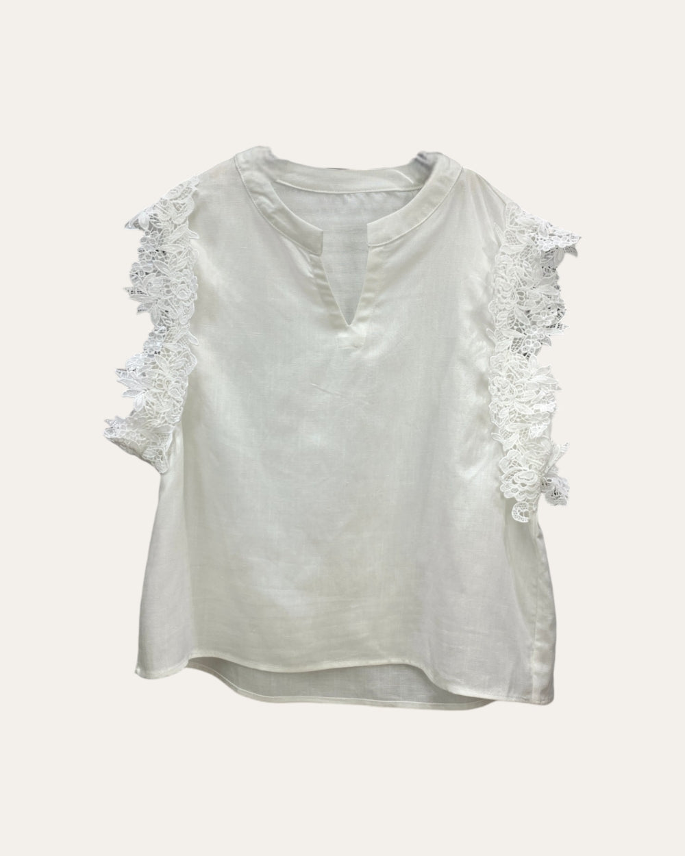 Lace Sleeve Lightweight Blouse - Zilvina
