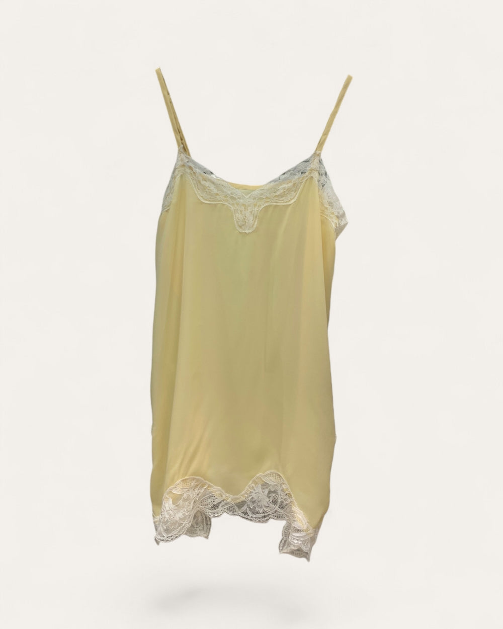 Lace Trim Satin Camisole - Zilvina
