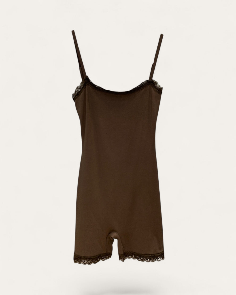 Lace Trim Seamless Lounge Romper - Zilvina