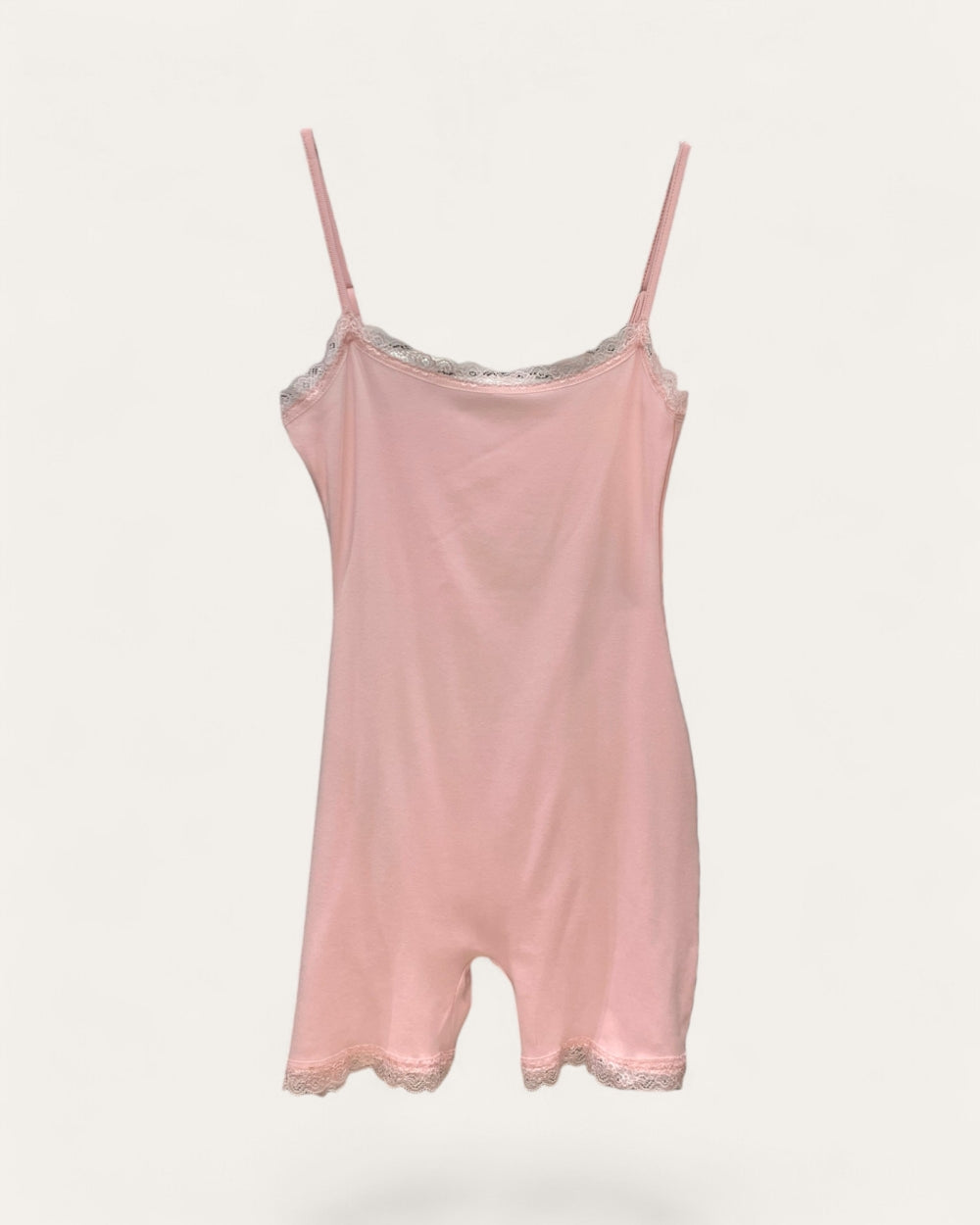 Lace Trim Seamless Lounge Romper - Zilvina