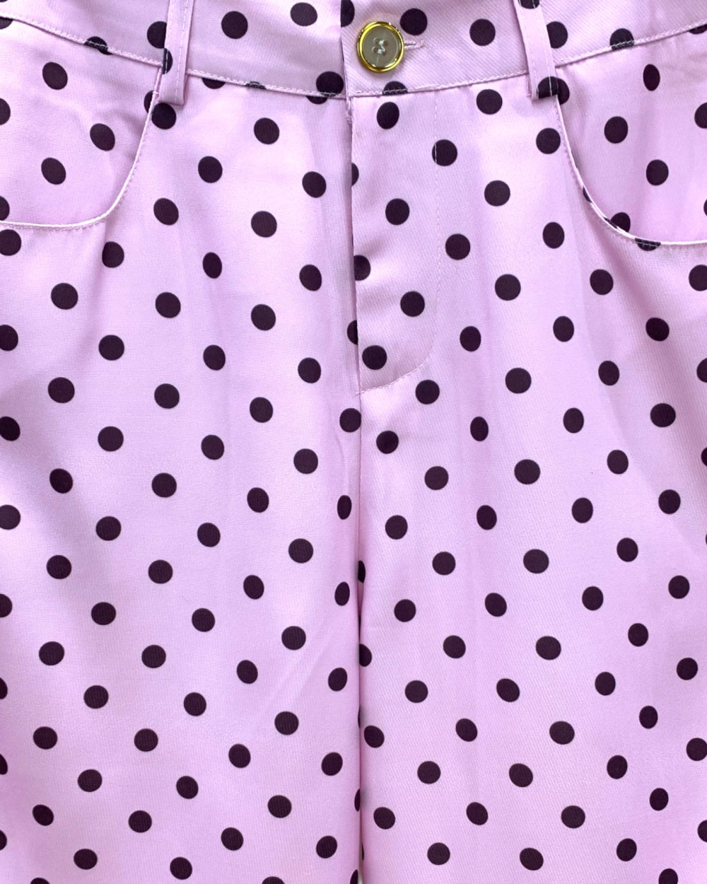 Lavender Polka Dot Palazzo Pants - Zilvina