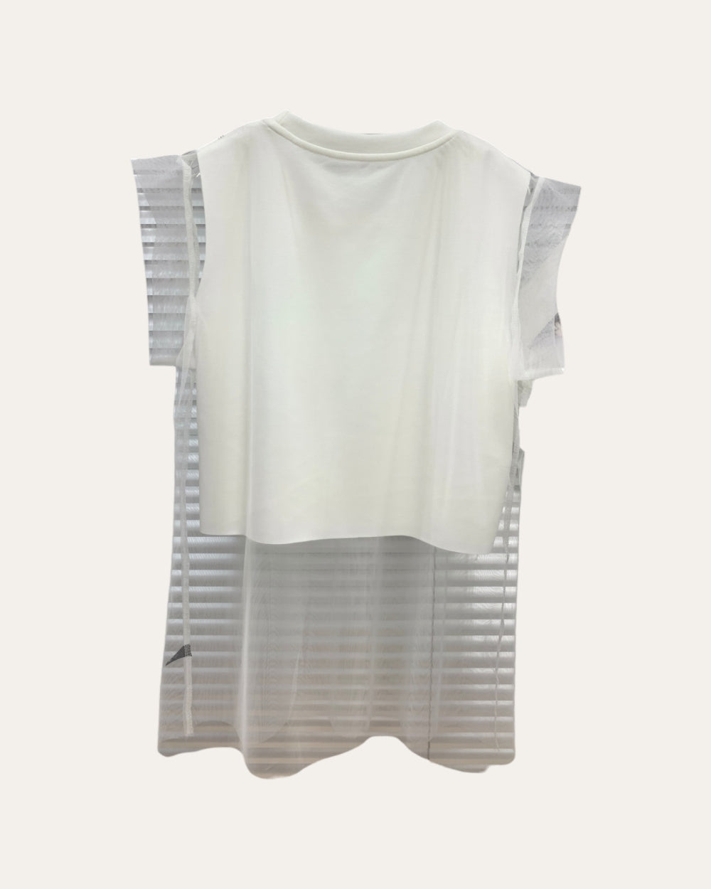 Layered Mesh Necklace Print Top - Zilvina