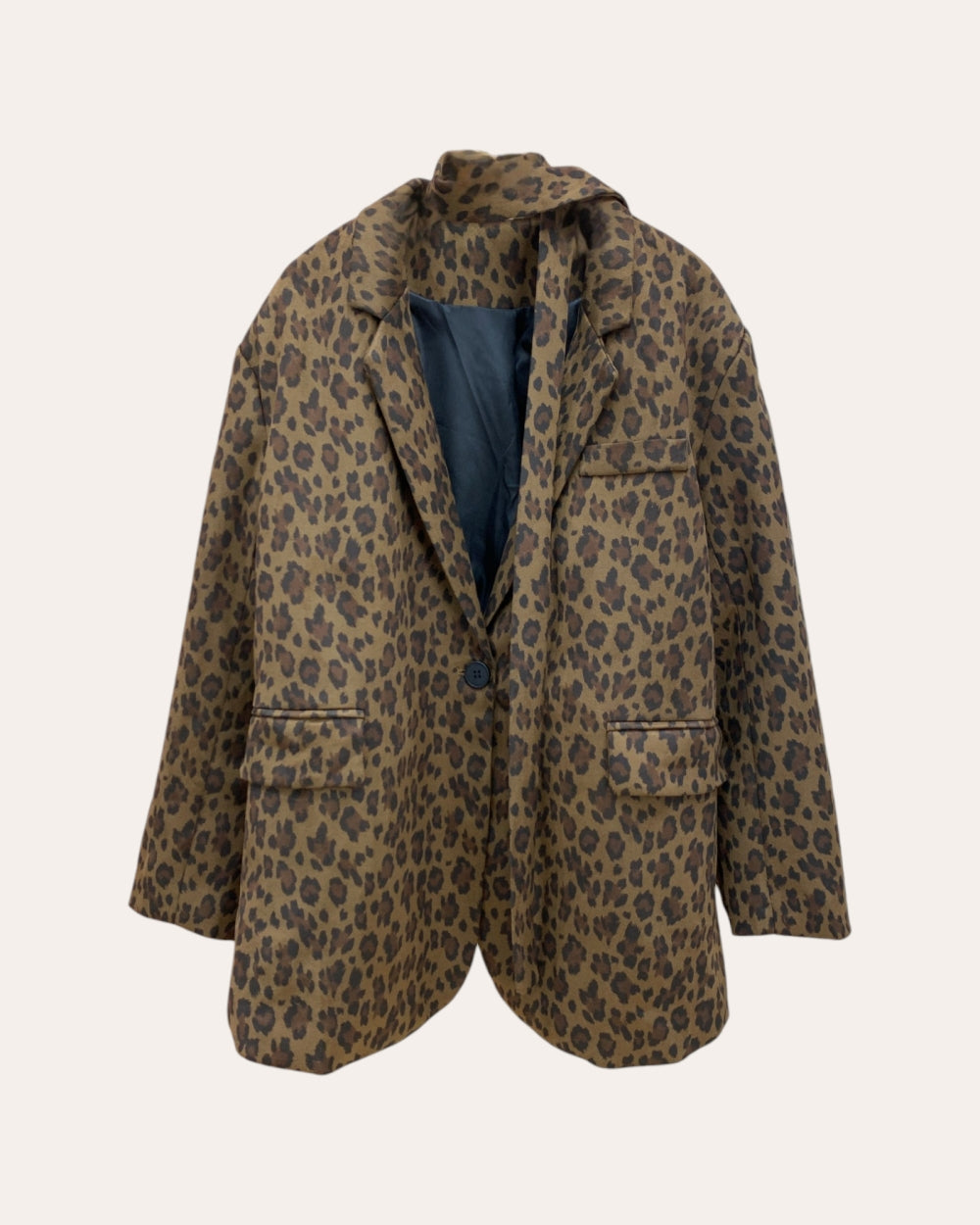 Leopard Print Oversized Blazer - Zilvina