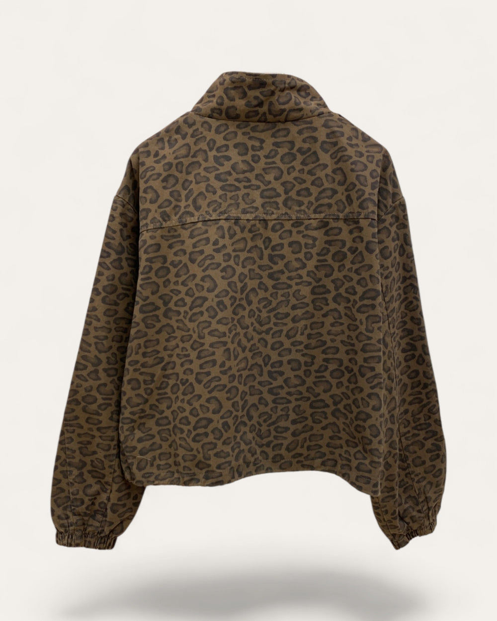 Leopard Print Zip-Up Jacket - Zilvina