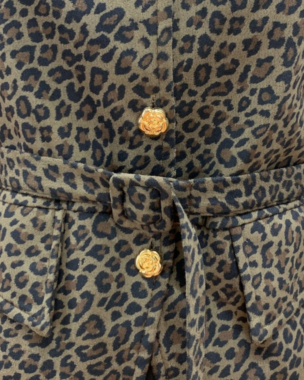 Leopard Tie-Waist Peplum Vest - Zilvina