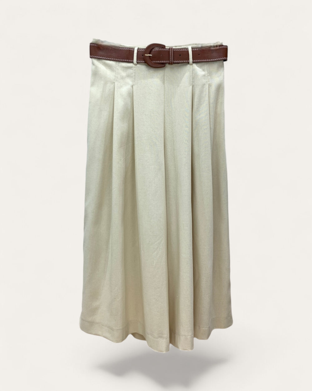 Linen Blend Wide Leg Culottes - Zilvina
