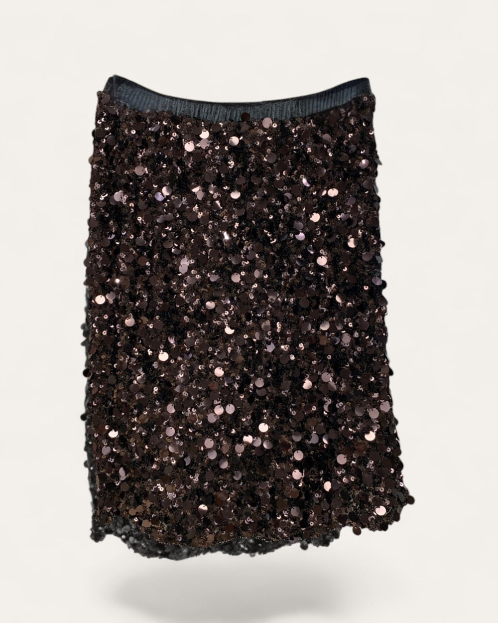 Midnight Spark Sequin Mini Skirt - Zilvina